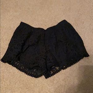 black lace short shorts